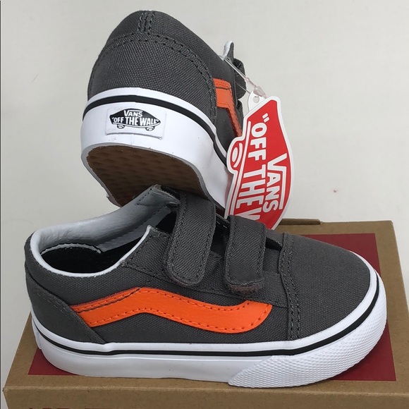 orange velcro vans